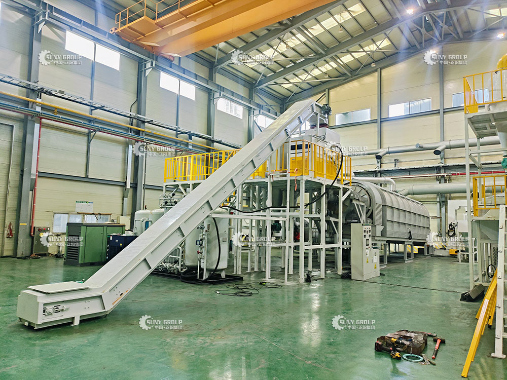 韓國動(dòng)力電池回收產(chǎn)線，瑞賽克機(jī)械鋰電處理設(shè)備實(shí)拍